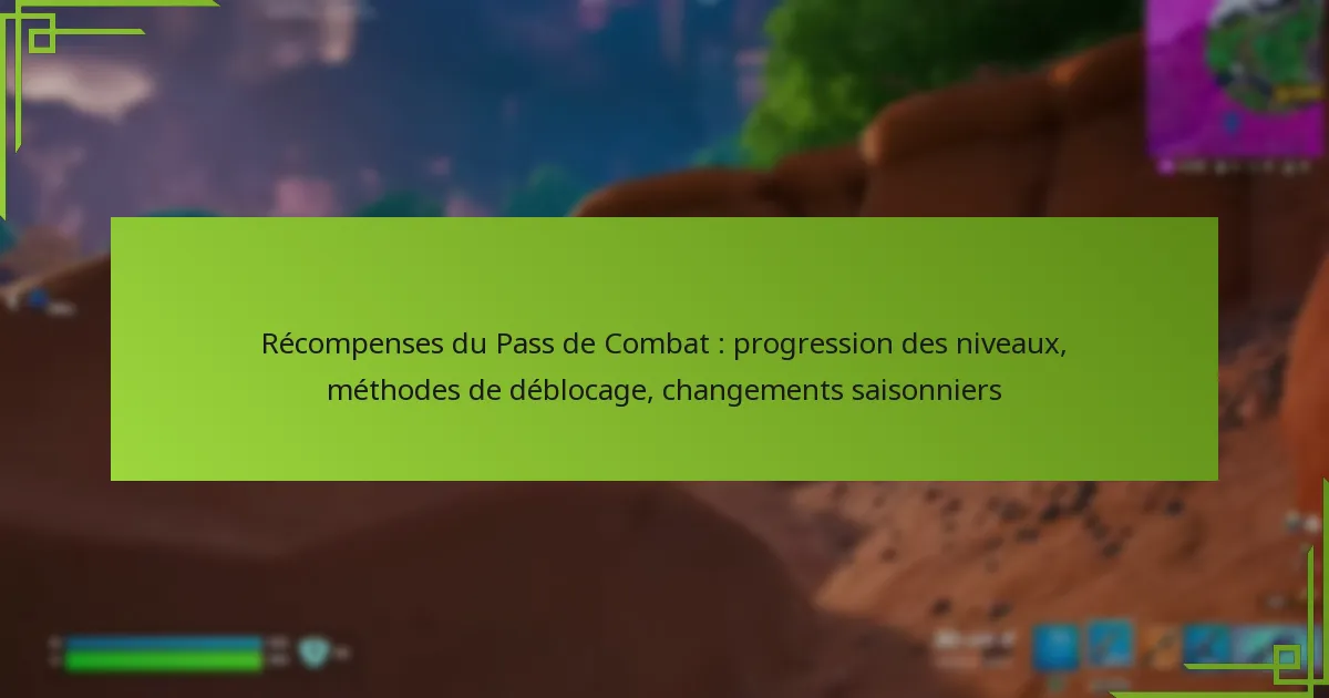 Récompenses du Pass de Combat : progression des niveaux, méthodes de déblocage, changements saisonniers
